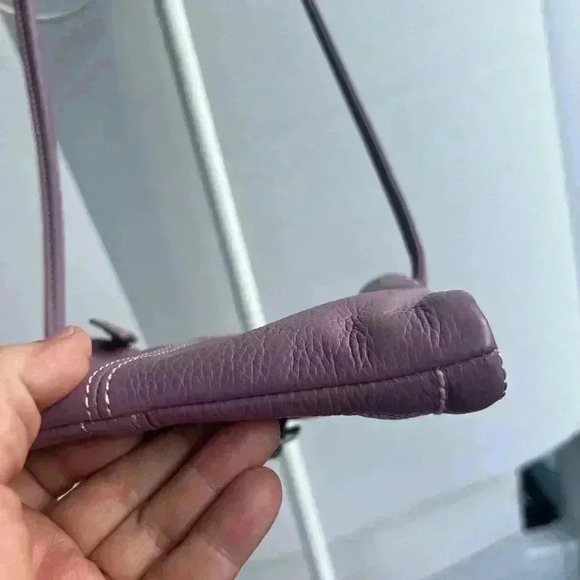 Tignanello Leather Crossbody Bag/Organizer. Lavender - Picture 6 of 11